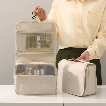Borsa per il trucco da viaggio di alta qualità Organizzatore di articoli da toeletta impermeabile Donna Neceser Gancio per il bagno Borsa per il lavaggio Borsa per il trucco con gancio 1