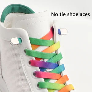 Image for 1Pair Rainbow Elastic Laces Sneakers Lazy No Tie S 