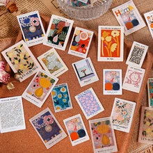 

4 Packs Mixed Total 160PCS Retro Gallery Theme Mini Stickers Set DIY Scrapbooking Journal Planner Decoration Supplies 85*125mm