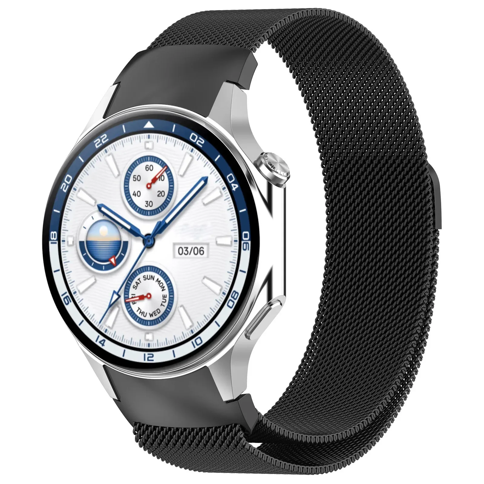 Stainless Steel Milanese Loop Magnetic Buckle Bracelet Wristband Strap