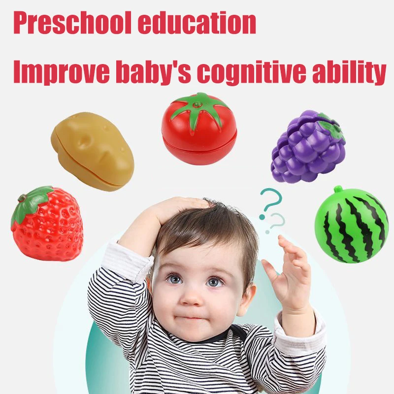Educational Toy Plastic Kitchen Toy Set Cut Fruit and Vegetable Food Play House Simulation Toys Early Education Kids Toys Gifts 4