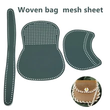 

3pcs/set Women Handbag Bottom Pad DIY Woven Bag Pu Leather Mesh Sheet Crossbody Shoulder Bags Bottom Accessories