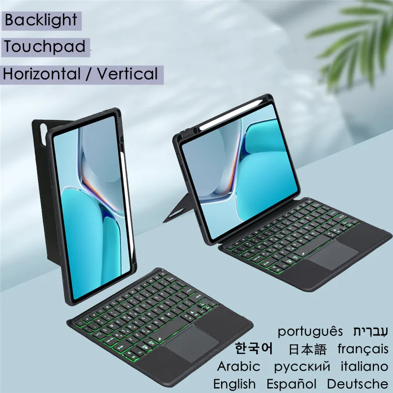 Teclado para Huawei Matepad Companheiro Almofada 11 Case 2023 Dby-w09 L09 Backlight Touchpad Espanhol Russo Árabe Teclado Capa