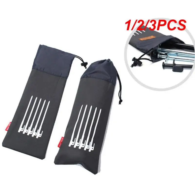 

1/2/3PCS Tent Pegs Bag Camping Tent Accessories Hammer Wind Rope Tent Nail Storage Cover Case Travelling Supplies Pouch