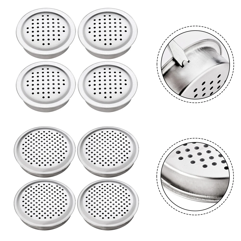 4pcs Stainless Steel Vent Covers For Cabinets:Decorative Air Grilles Ventilation 70/100mm Cabinet Round Air Vent Hardware