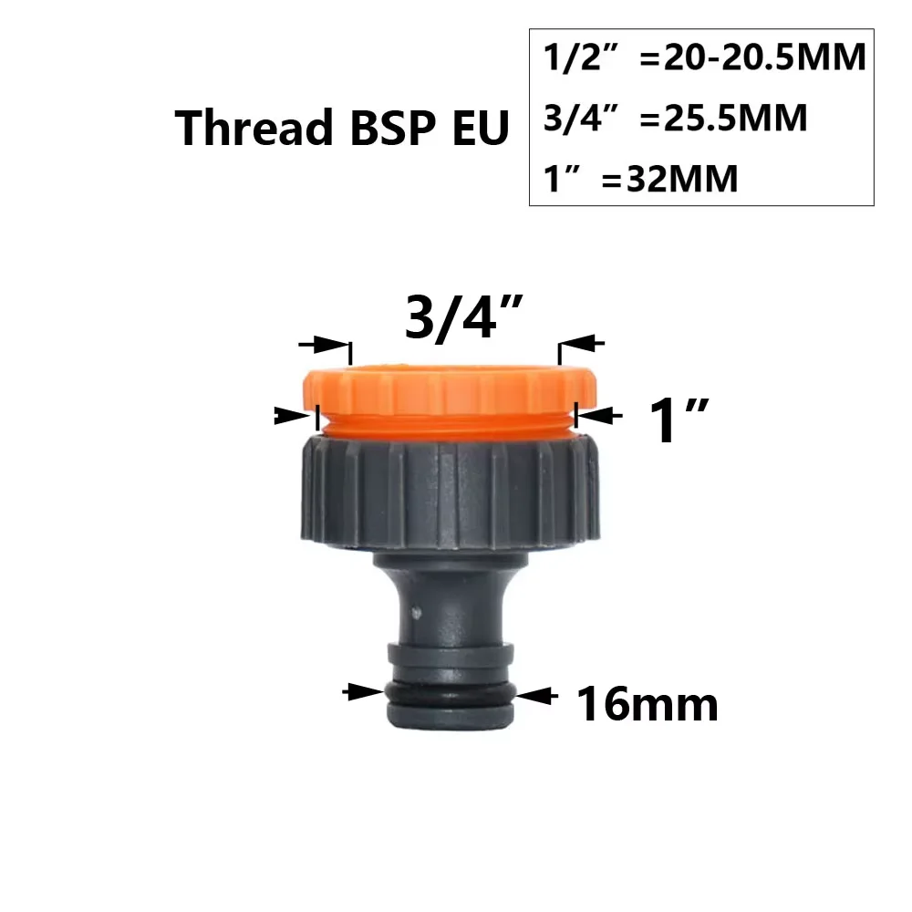 Female Thread Tap Adapters 3/5/10-Pcs 1/2" & 3/4" Quick Connect For Garden/Watering Systems