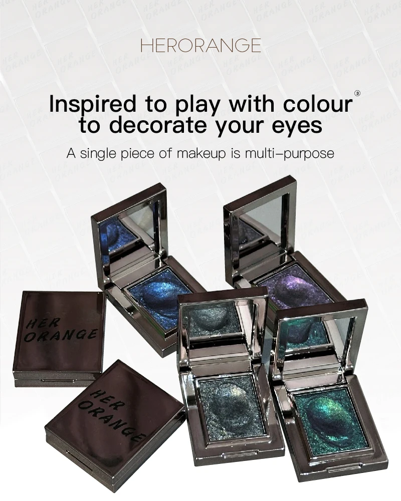 Description Picture 2 of itemMetallic Glitter Eyeshadow Chameleon Sparkling Mousse Shimmer Highlighter Press Powder Ice Purple Pearlescent Eyeshadow Palette