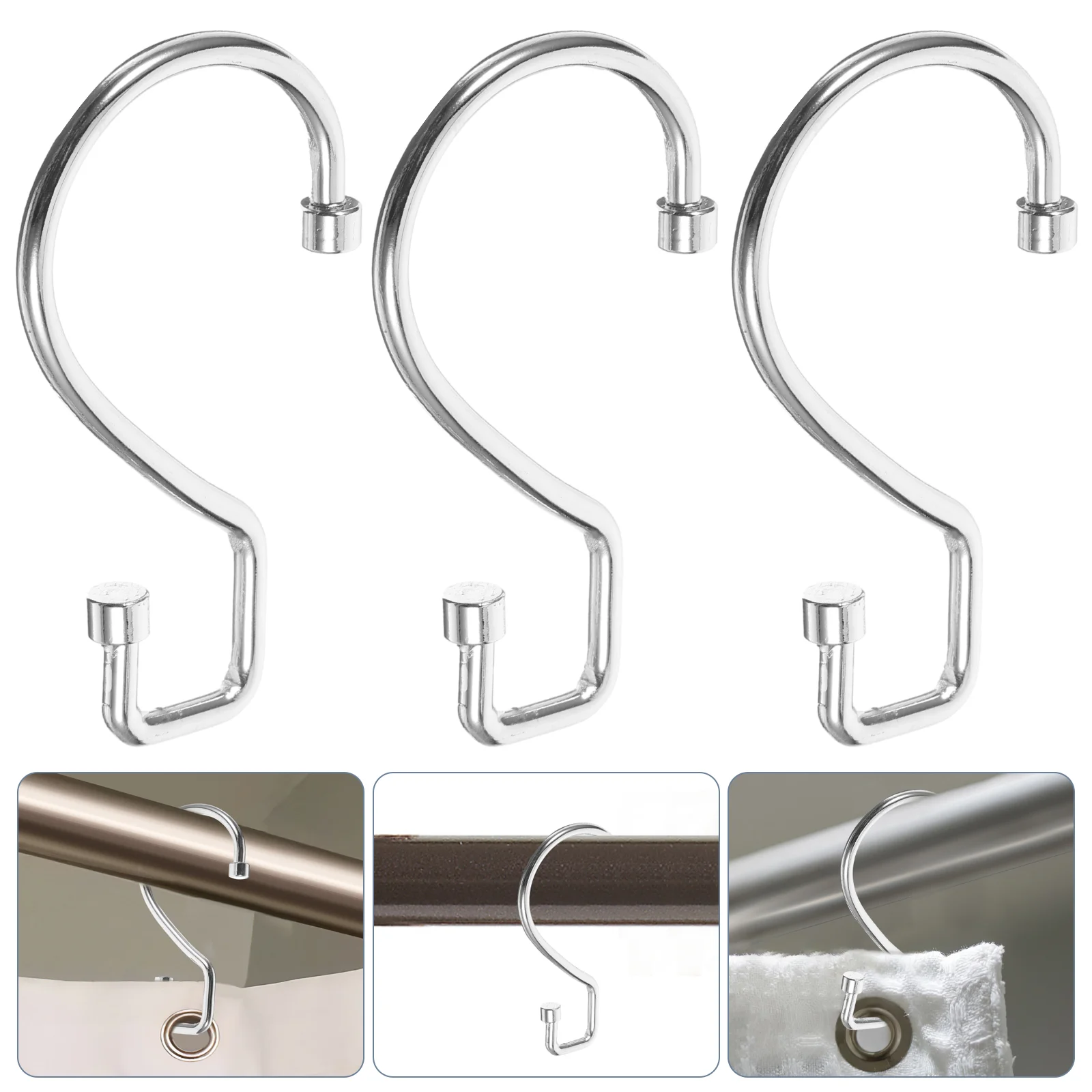 

12pcs Curtain Tieback Bathroom Curtain Rod Hanger Shower Curtain Tieback Accessory
