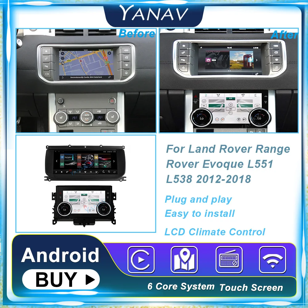 ЖК-дисплей климатический сенсорный экран для Land Rover Range Evoque L551 L538 2012-2018 панель