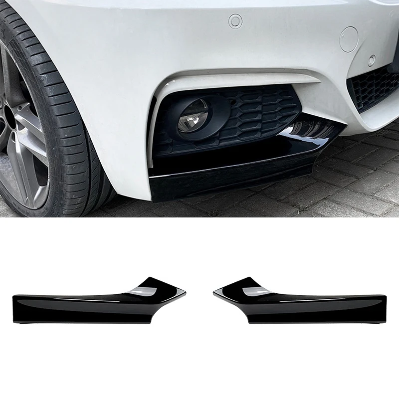 

Gloss Black Car Front Bumper Lip Splitter Spoiler Diffuser Body Kits Tuning For BMW 2 Series F22 F23 M Sport 2015-2019