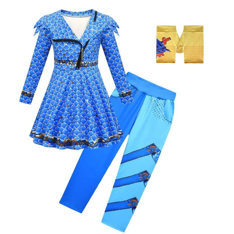 D-Descendants 4 Halloween Kylie Cantrall Red Cosplay Costume The Rise of Red Wonderland Starlight Heirs Chloe Dress Up Fancy Wig