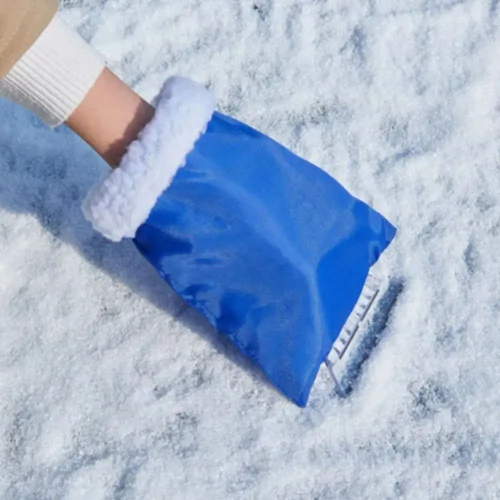Snow Shovel Ice Scraper Car Handheld Cleaning Glove Style Outdoor Waterproof Warm Window Glass Frost Removal Tool
