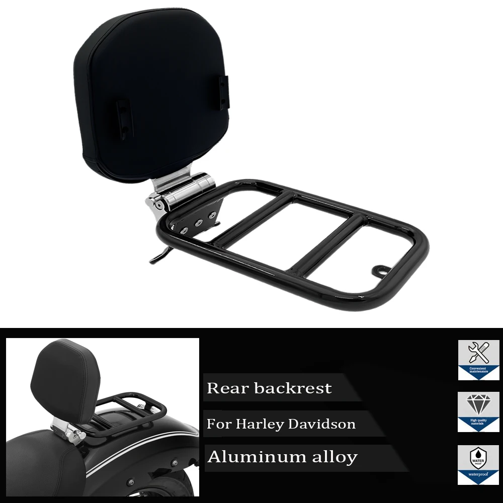 

For Harley Davidson FXSB BREAKOUT 2013-2023 FLSTF FATBOY 2018-2023 Rear luggage rack kit with motorcycle backrest