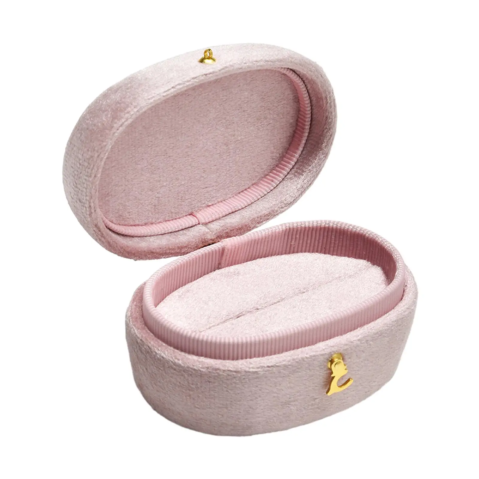 Ring Case Velvet Container Men Women Elegant Jewelry Storage Box Soft Gift Box Display Holder Valentine`s Day Smooth for Wedding