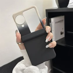 Luxury Korean Sensory Gradient Phone Case - Elegant White & Black Design for Find N3 Flip (A)
