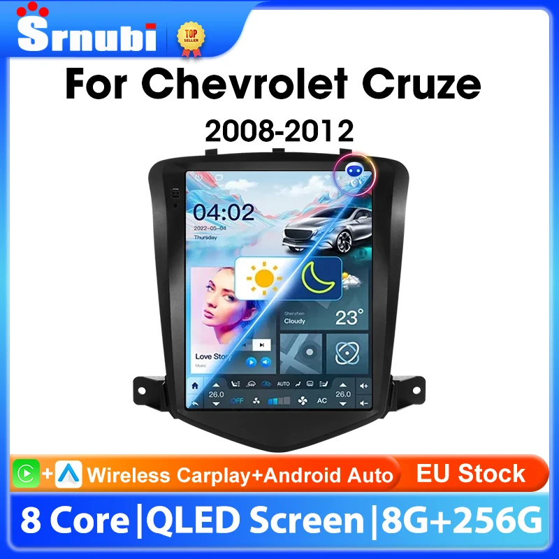 Srnubi 9.7" Android Car Radio for Chevrolet Cruze J300 Din Multimedia Player Wireless Carplay Android Auto Head Unit