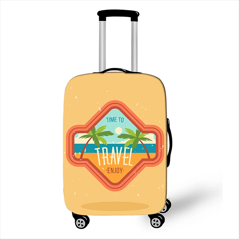 Travel Around The World Suitcase Cover Anti-dust Trolley Case Protective Cover for 18-32 Inch Travel Case Elastic Luggage Covers