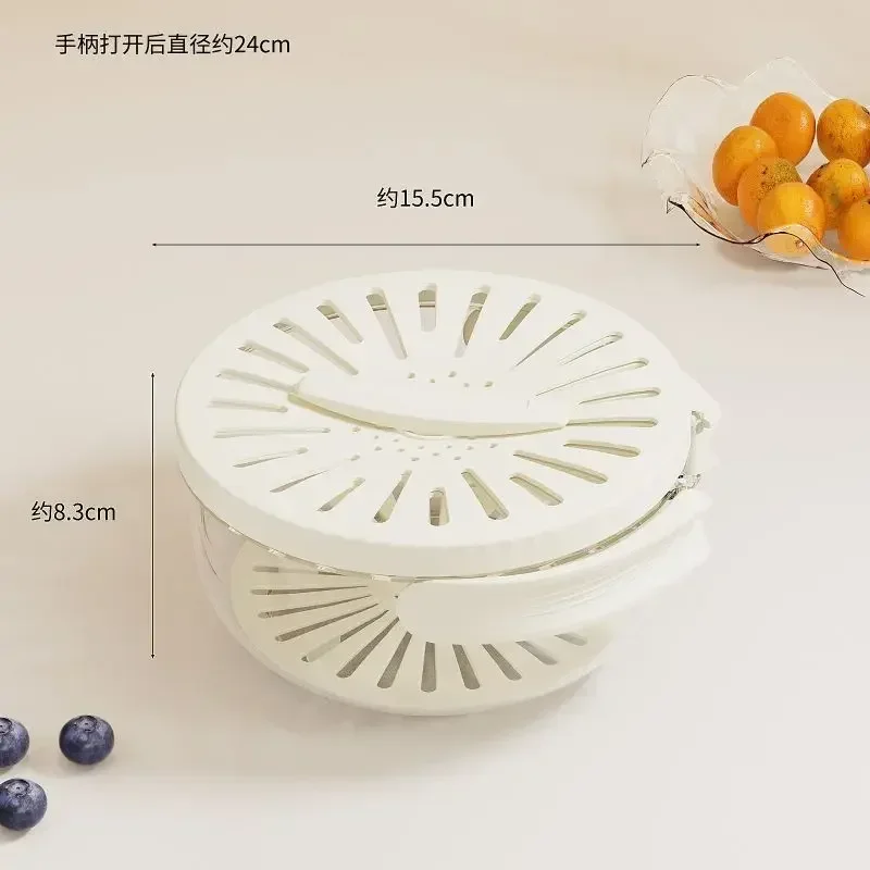 Drain Basket Storage Box Fruit Drain Wash Basket Fruit And Vegetable Dehydrating Cooler Folding Handle Food Dehydrator