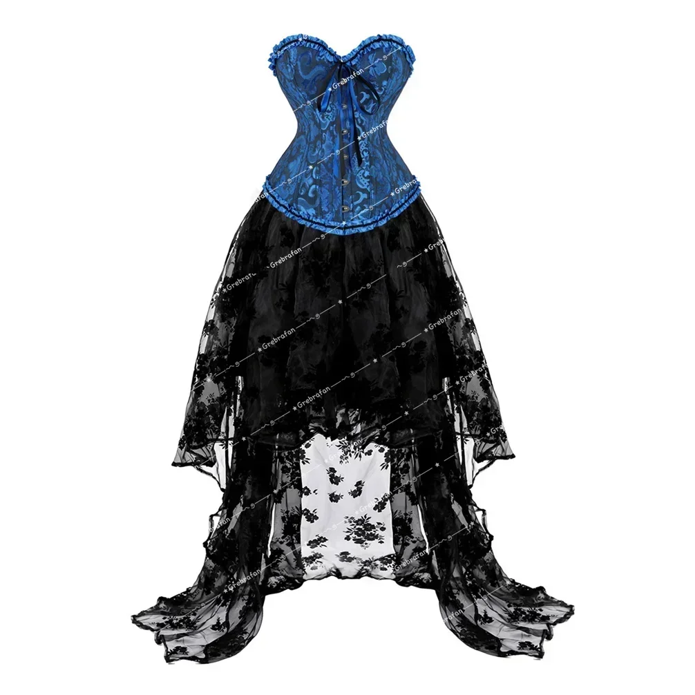 Vestido de Espartilho para Mulher Gótico com Conjunto de Saia Curta: Tudo o  que Você Precisa, image size:1006x1006