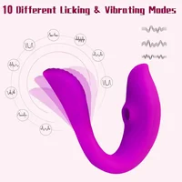 Leistungsstarke Saugen Drahtlose Fernbedienung Vibrator Tragbare U-förmigen Dildo Massagegerät Dual Klitoris Stimulation Paar Erwachsene Sex Spielzeug für Frauen 3