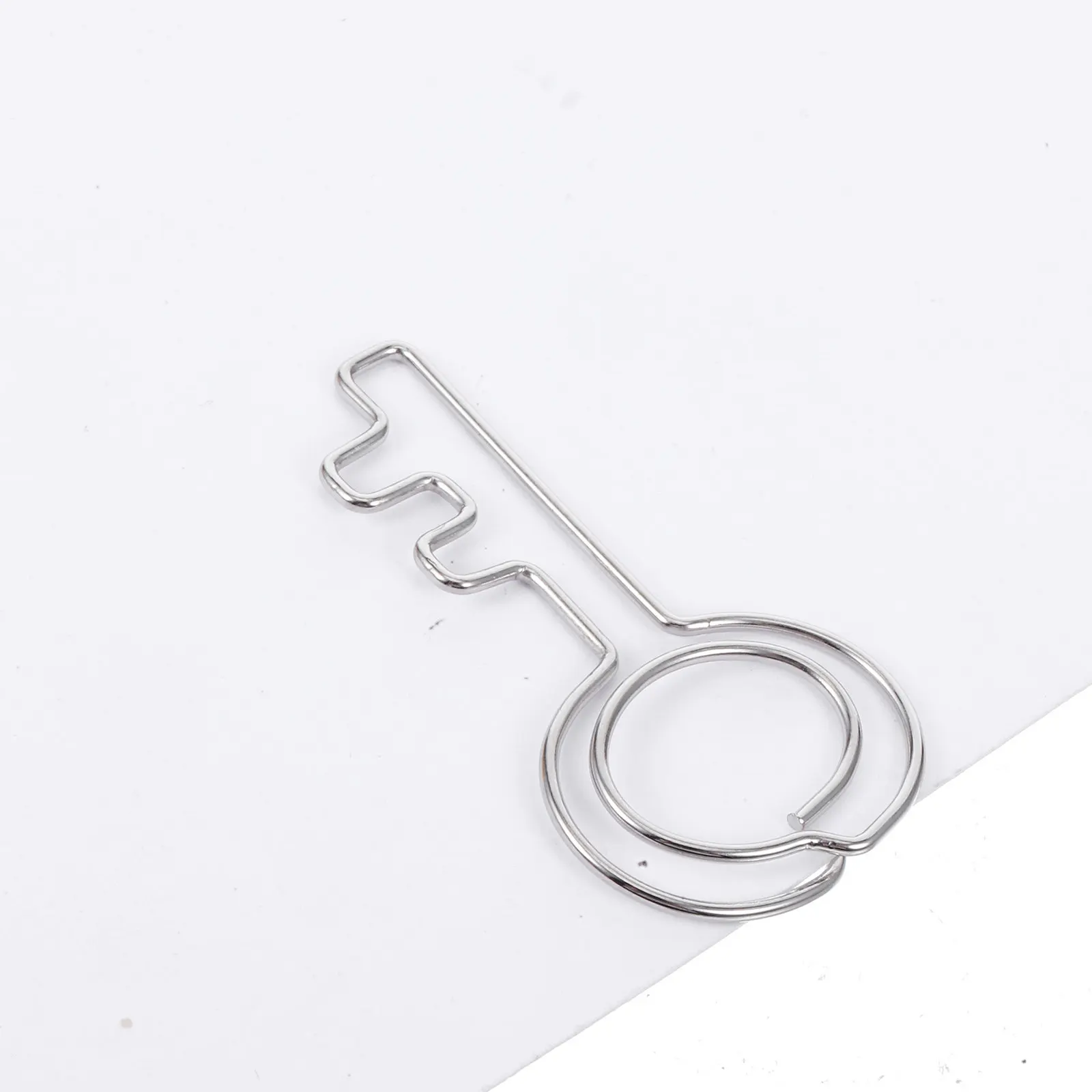 20Pcs 파일 폴더 키 모양의 종이 클립 금속 문서 클립 스크랩북 북마크 사무실 홈 학교 종이 정리함