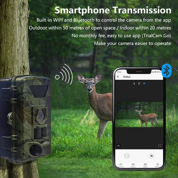 For Wildlife Monitoring PR803W 2 Inch 8K WiFi Trail Camera- 60MP Hunting Camera with Night Vision & App Control,IP66 Waterproof 1
