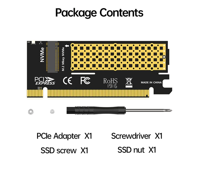 Kebidumei M.2 NVME PCIE vers M2 adaptateur LED NVME SSD M2 PCIE x16 carte  d'extension Interface adaptateur ordinateur M.2 NVMe SSD vers PCIE, ✓  Meilleur prix au Maroc et ailleurs