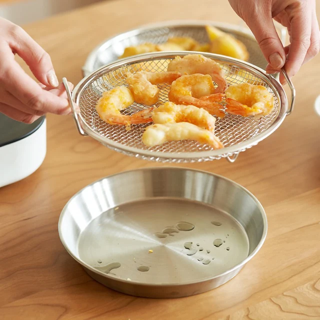 Colino Per Frittura In Acciaio Inossidabile - Cestello Per Friggere Patatine, Pollo E Verdure - Foto 4