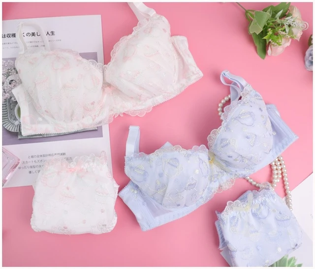 Ribbon & Lace Kawaii Princess Girly Lingerie Set Kawaii Underwear Set