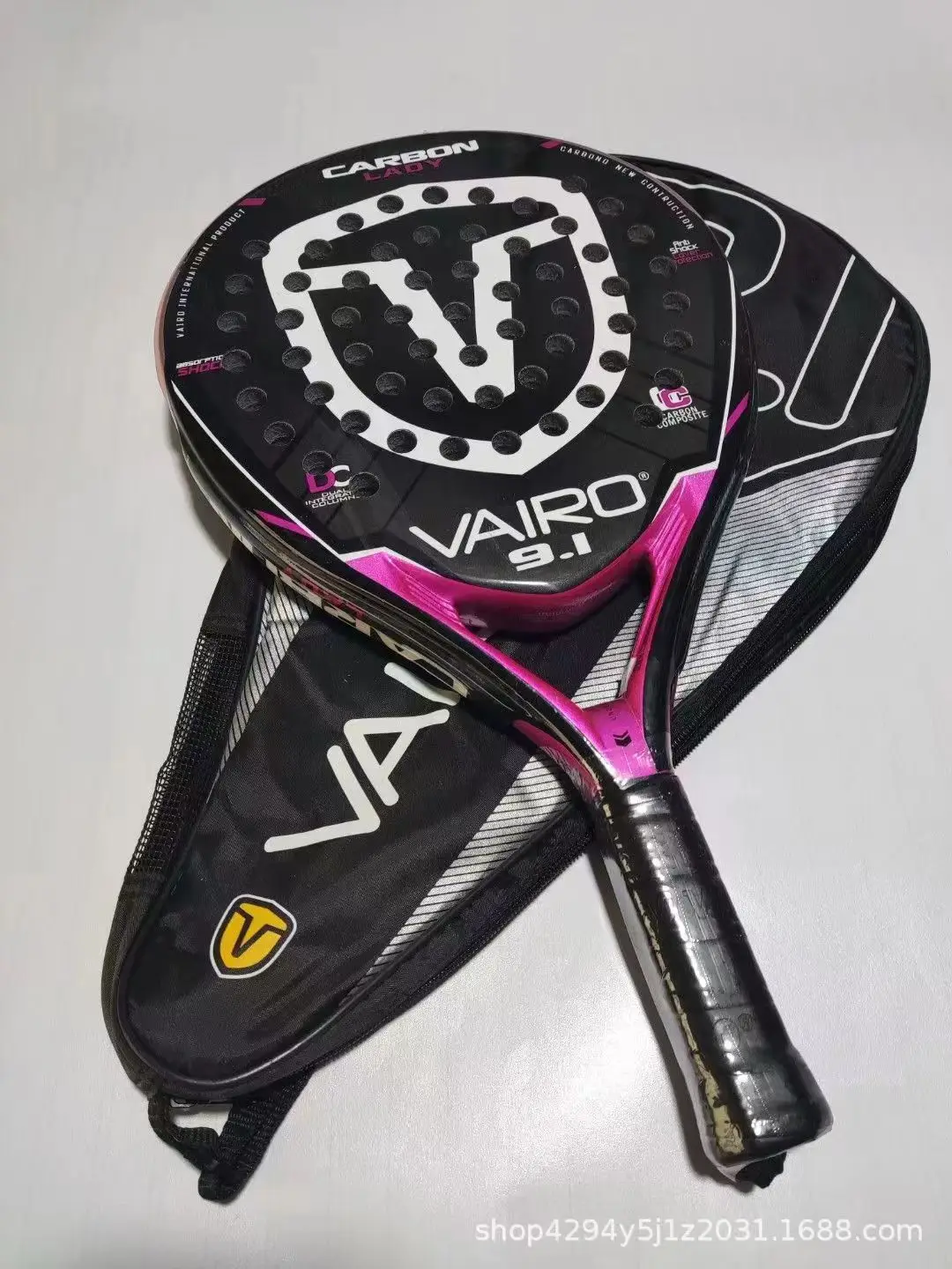 

High Quality Padel Racket Series Palas 3 Layer Carbon Fiber Board Paddle EVA Face Tennis Beach Racquet Bag Vairo 9.1 360g