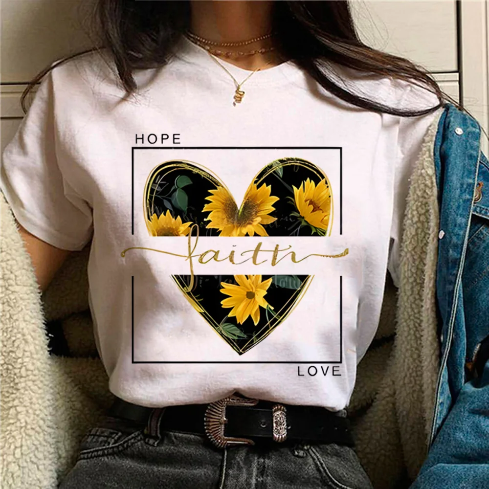 

Leopard Love Heart t-shirts women anime Tee female Japanese clothing