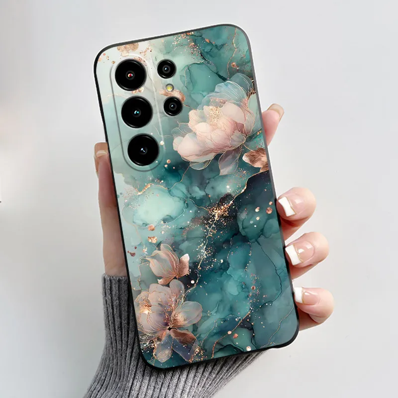 Anti-Scratch Black Cat Pattern Soft Phone Case