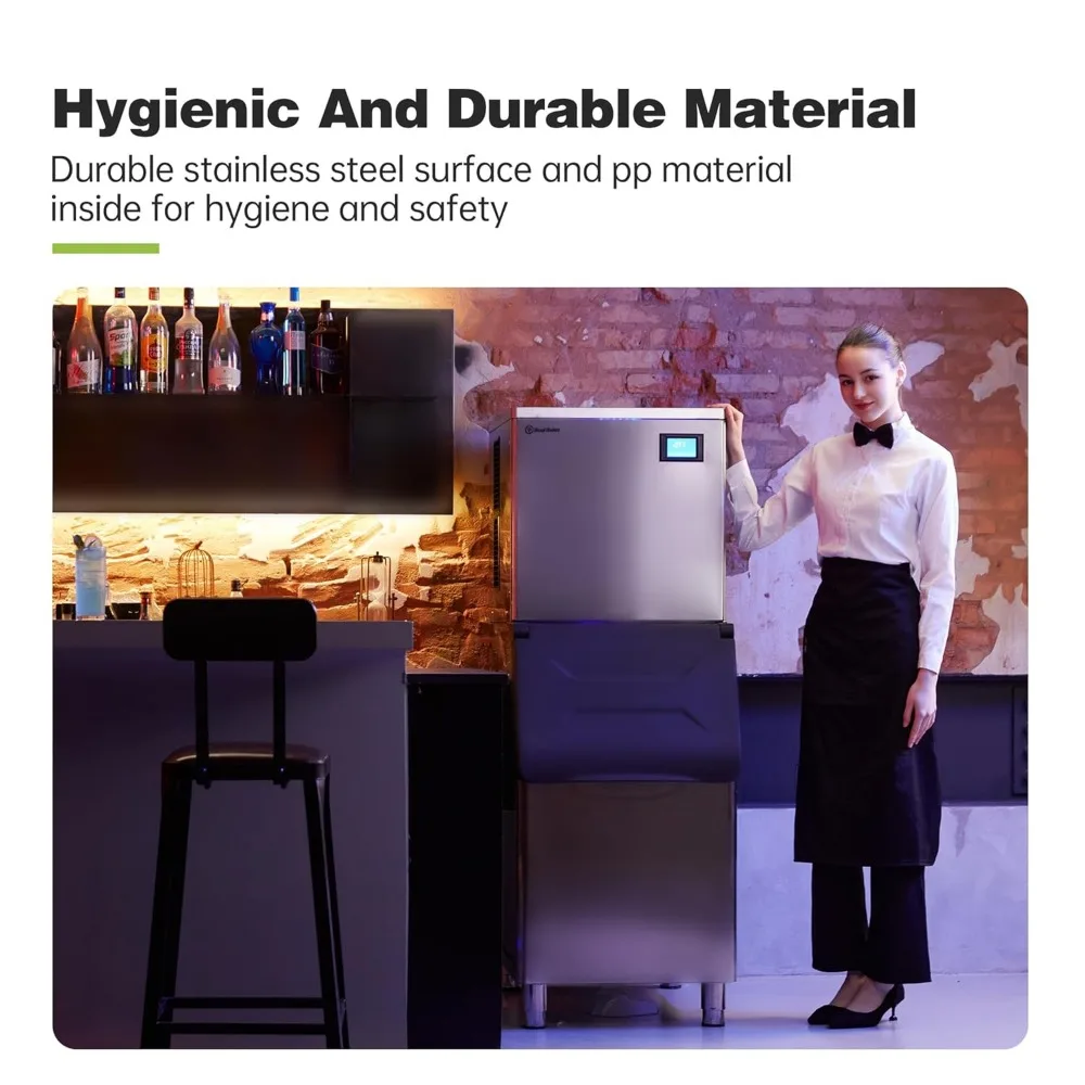 High Capacity Commercial Ice Maker with Storage Bin