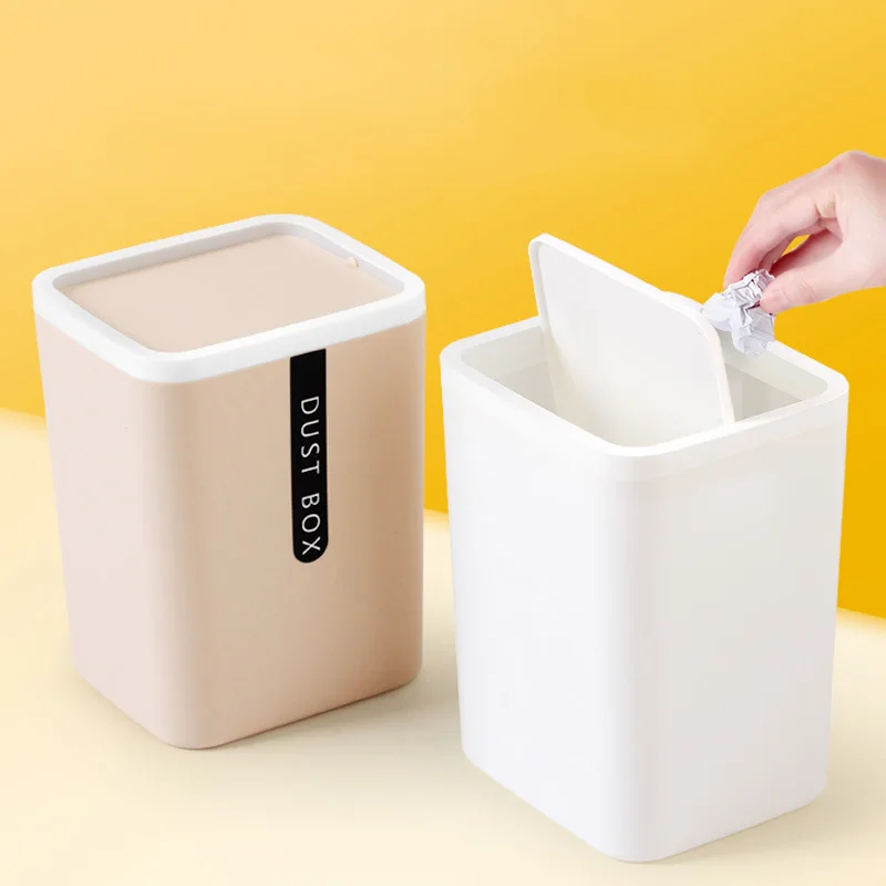 Mini Desktop Bin Kleinen Mülleimer Rohr mit Abdeckung Schlafzimmer Mülleimer  Mülltonne Sauber Arbeitsbereich Lagerung Box Hause Schreibtisch mülleimer -  AliExpress