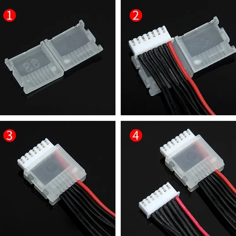 10/20 pcs/lot 2S 3S 4S 5S 6S JST-XH protection de la tête équilibrée prise d'équilibre économiseurs AB Clip pour batterie Lipo Rc – Image 4