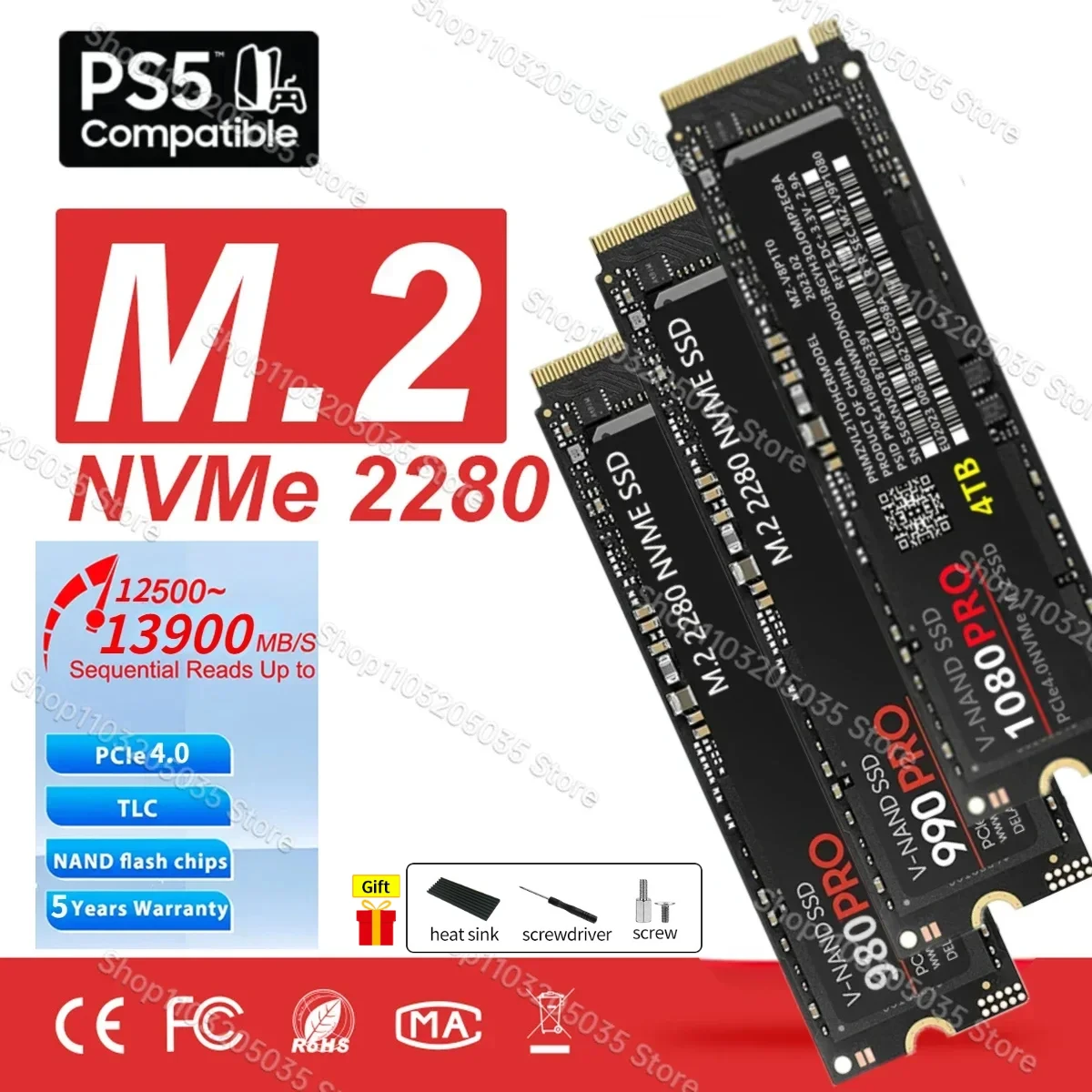 

Hard Drive Disk NVME Ｍ2 SSD 4TB 2TB 1TB High-speed NMVE M2 SSD Ssd Sata PCIE 3.0 2280 Solid State Drive Hard HDD for Laptop PS5