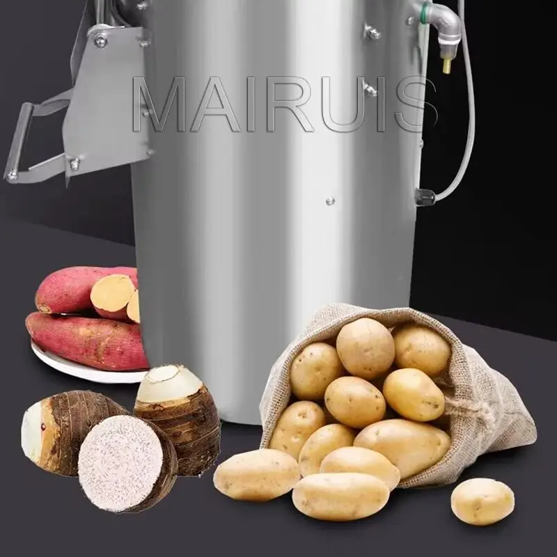 Automatic 10L Commercial Industrial Potato Peeler Machine Electric Potato Washing And Peeling Machine 4