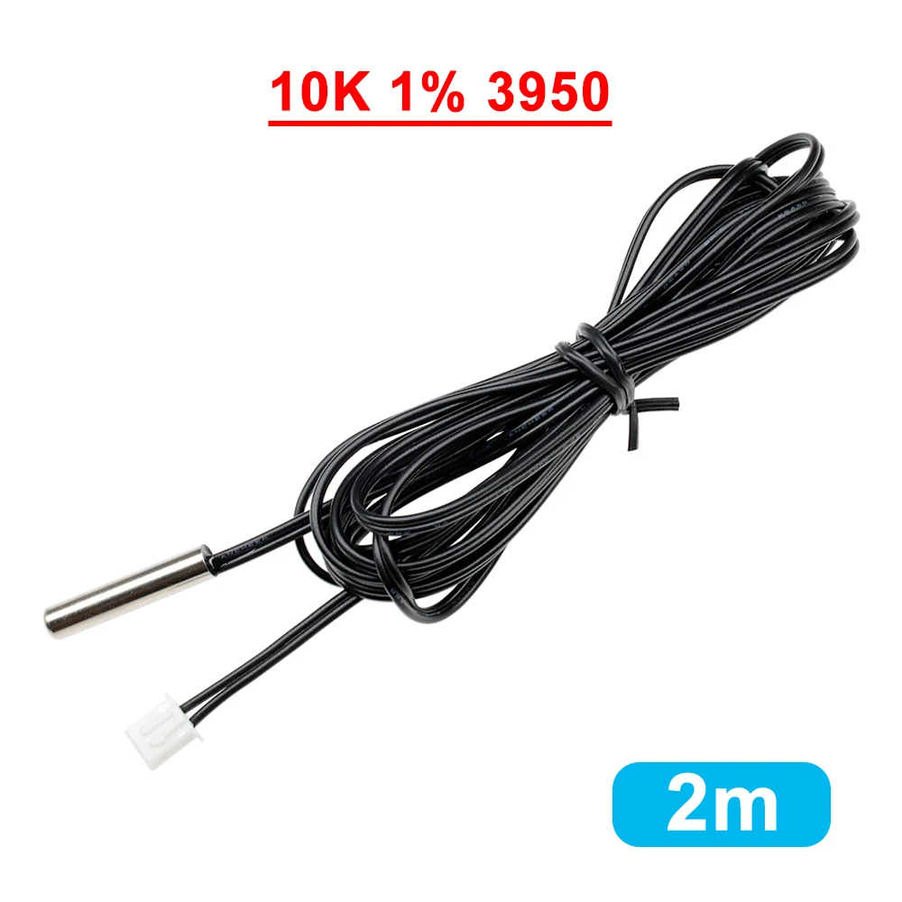 รูปสินค้า กันน้ํา 1 M ลวด NTC 10K 1% 3950 Thermistor Temperature Sensor Probe NTC Thermistor Temperature Sensor กันน้ําสาย