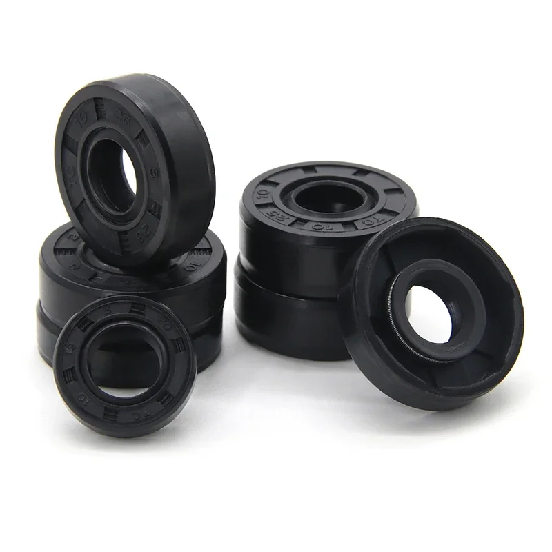 2/5pcs NBR 오일 씰 ID 10mm TC-10*17/18/19/20/22/25/26*5/7/8/10mm 니트릴 고무 샤프트 이중 립 오일 씰 가스켓