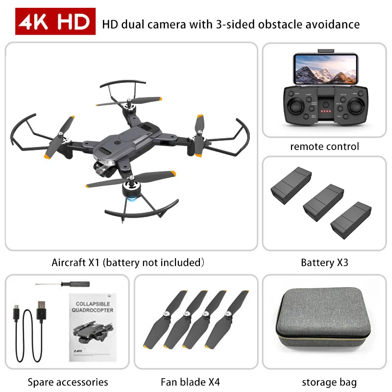 toy helicopter price 2022 New S819 Drone 4k Profesional HD Pair Camera With obstacle avoidance Brushless Motor Foldable Quadcopter Helicopter Toys helicopter remote control helicopter RC Helicopters