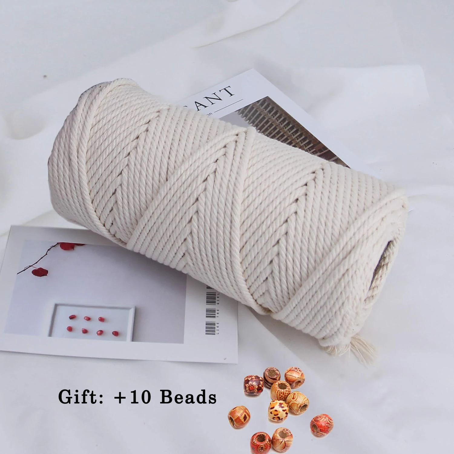Vibrant Macrame Hand-Knitting Cotton Cord – 100m of 3mm Natural Rope for Colorful Weaving and Wall Hangings