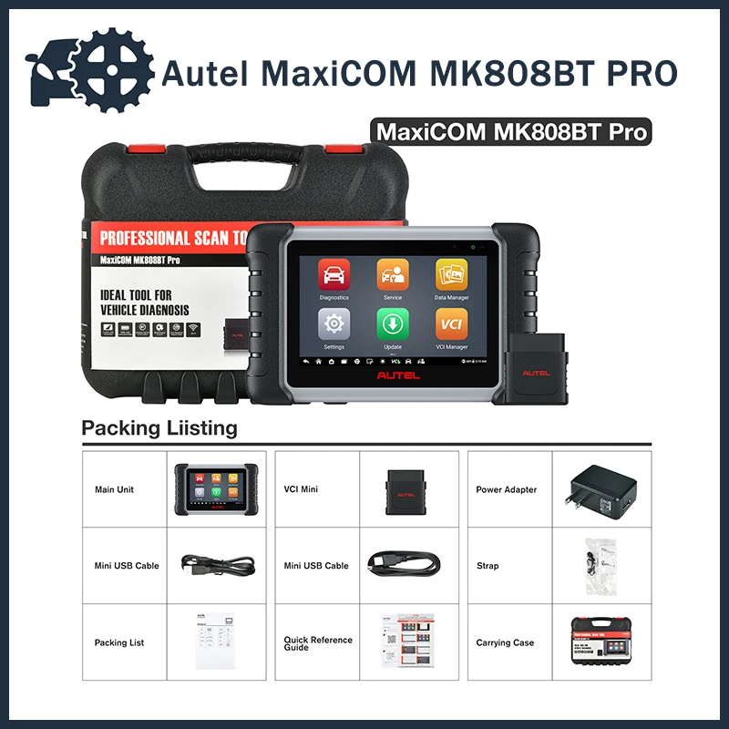 Autel Maxicom Mk808Bt Pro All System Obd2 Scanner Strumento Diagnostico Per Auto Auto Immo/Epb/Sas/Bms/Tpms/Dpf Versione Aggiornata Di Mk808