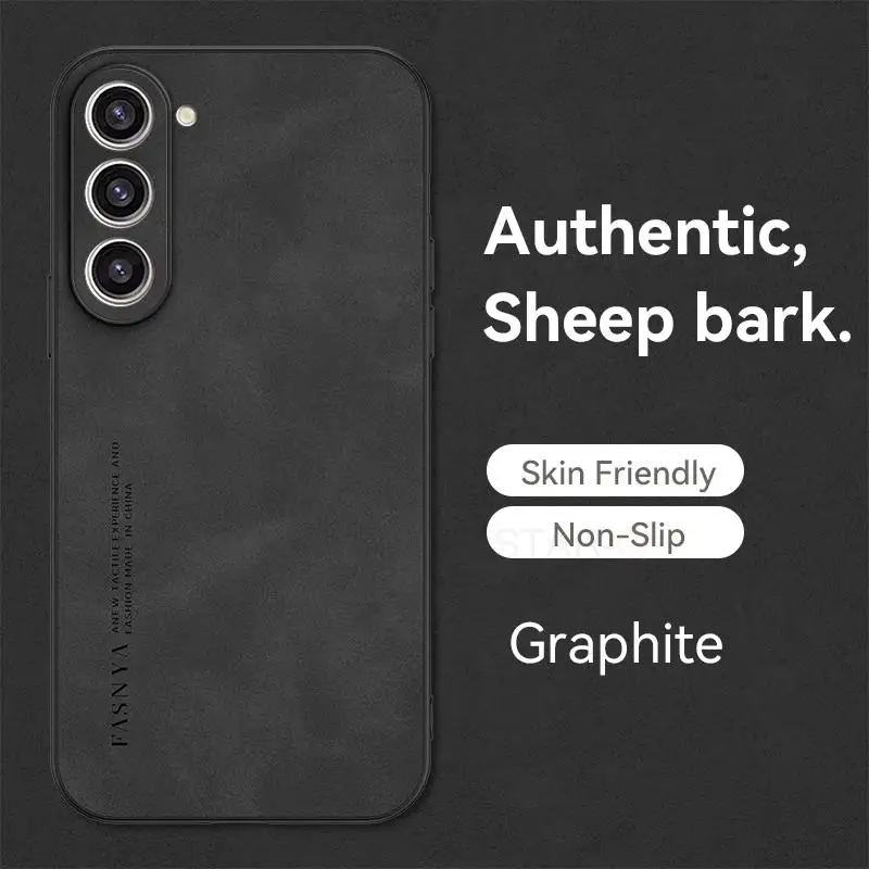 Luxury Sheepskin Leather Case - Retro Back Cover