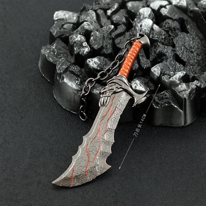  crafthand Kratos Weapon Blade of Olympus Vintage Keychain  Metallic Keyring Great Birthday Present for Friends Game Peripheral  Collection Backpack Pendant : Clothing, Shoes & Jewelry