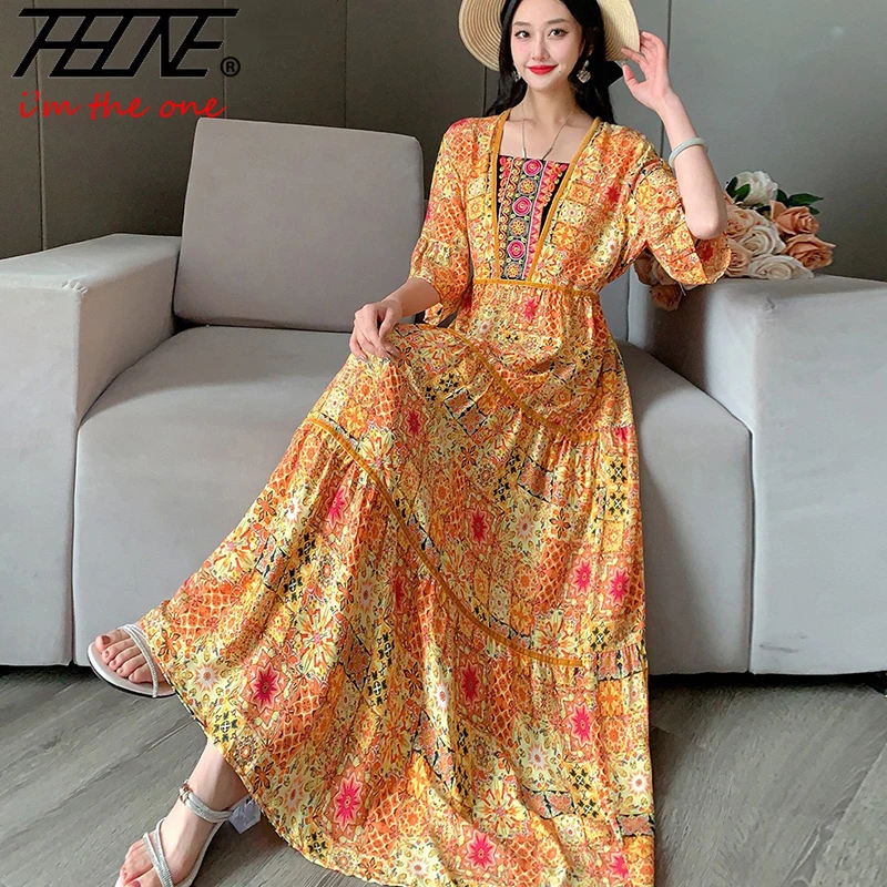 green emerald velvet dress Women's Blue Cotton Tropical Dress  Trendia