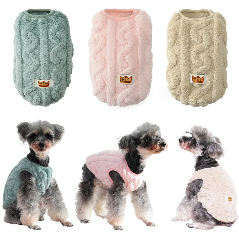 Autumn Winter Pet Dog Clothes for Small Medium Dogs Cats Walking Cozy Thicken Fleece Puppy Sweater Chihuahua Schnauzer Clothing pet clothes