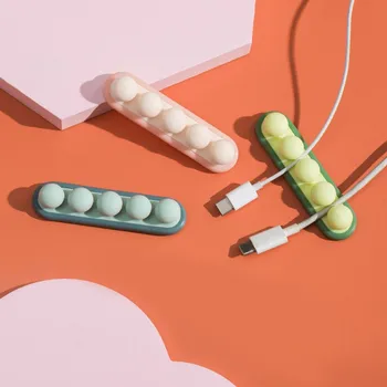 Desktop Fixed Pea Wire Organizer Wire Organizer Storage Hub Self-adhesive Winder Data Wire Winder Office Desk Management Folder