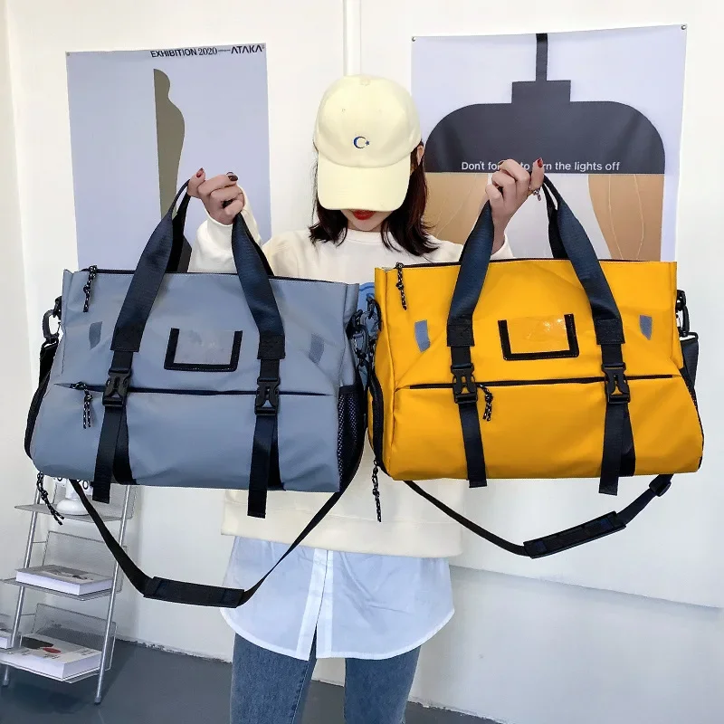 Sports Bag For Women Gym Bag Dry Wet Swim Bags Large Waterproof Nylon Yoga Mat Bag with Shoe Compartent Light Weekend Travel Bag 5