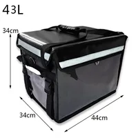 43L Shoulder Locks Insulated  Refrigerating Cabin Waterproof Takeout Cabinet Food Delivery Container Delivery Box 2