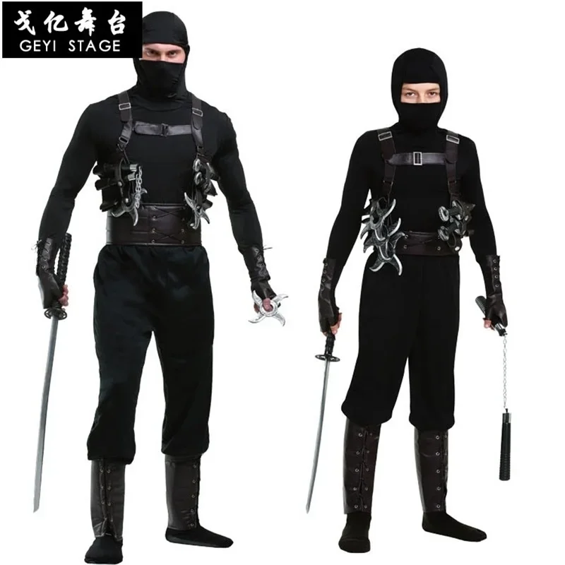 

New Halloween party in adult costume Japanese children manga black ninja movie child cosplay dress for men